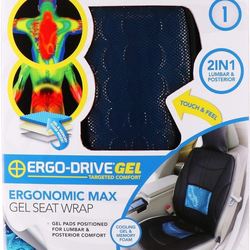 ERGO DRIVE Gel Full Seat Cushion (Open Box New)